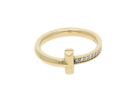 Anillo diseño especial firma Tiffany & Co con diamantes en oro amarillo 18 kilates. Online Hot Sale