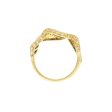 Anillo estilizado con diamantes en oro amarillo 18 kilates. Supply