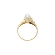 Anillo diseño especial con diamantes y perla en oro amarillo 14 kilates. Online Sale