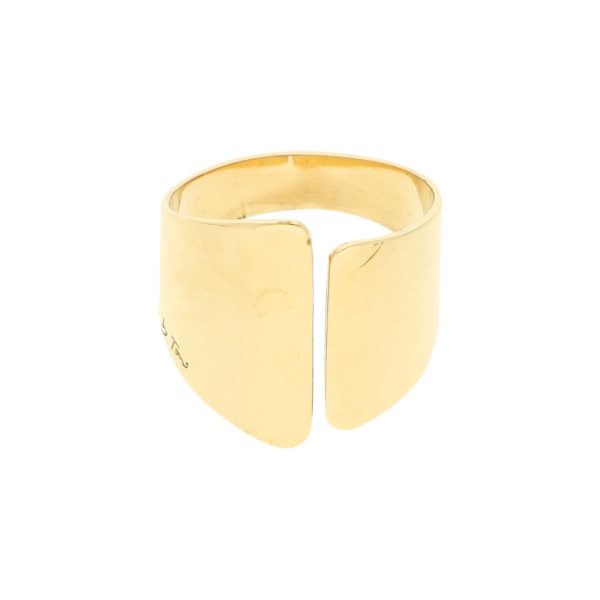 Anillo estilizado firma Tous en oro amarillo 18 kilates. Hot on Sale