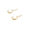 Aretes calados con diamantes en oro amarillo 14 kilates. Fashion