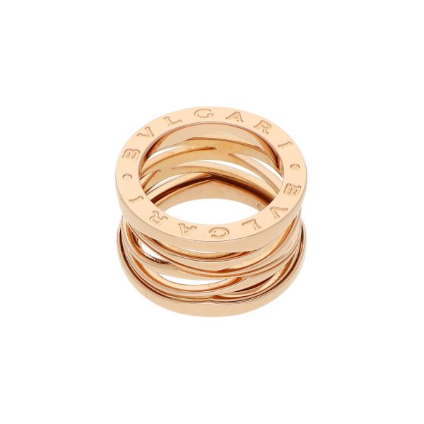 Argolla diseño especial firma Bvlgari en oro rosa 18 kilates. Fashion