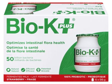 Bio-K Plus Fermented Milk Strawberry (6x98g) on Sale