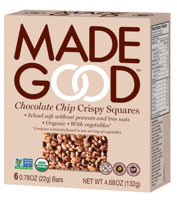 MadeGood Chocolate Chip Crispy Squares (6 Bars) Supply