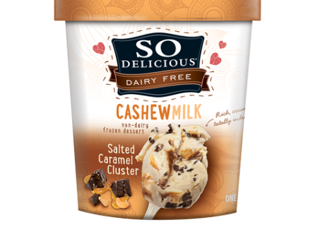 So Delicious Cashew Ice Cream Salted Caramel Cluster (500ml) For Sale