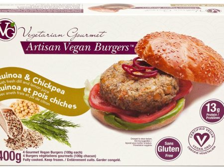 Vegetarian Gourmet Quinoa & Chickpea Vegan Burgers (4 pack) Online Hot Sale